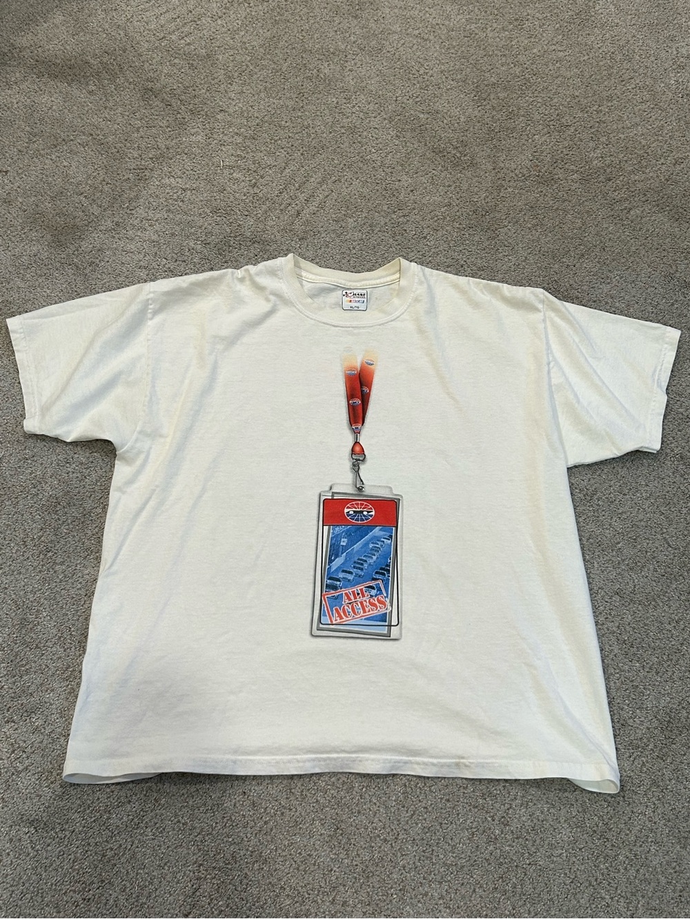 Chase Authentics White NASCAR Logo T-Shirt Label